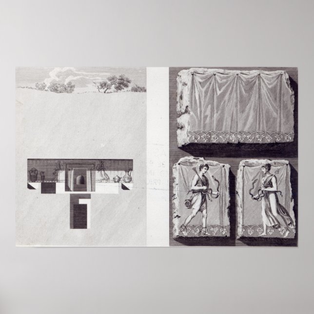 Póster Tumbas etruscas, c. 1780 (Frente)