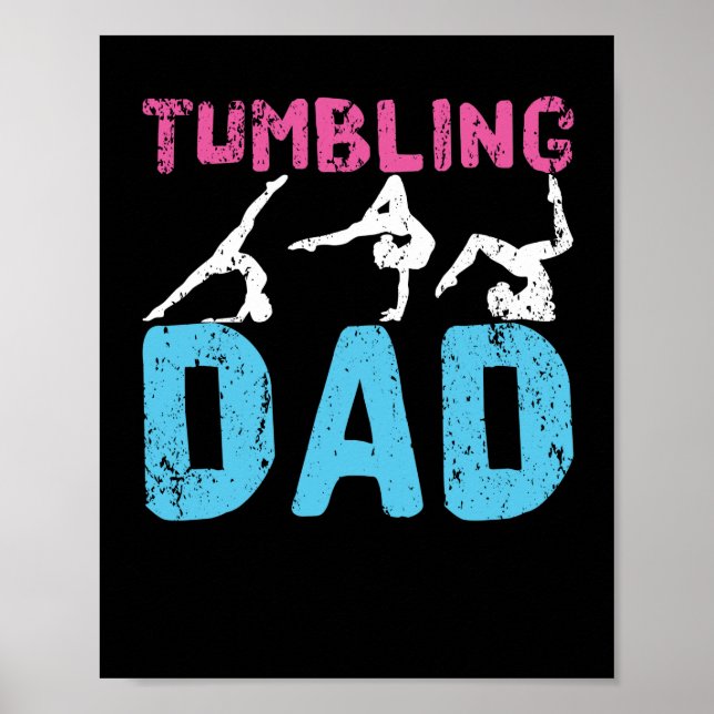 Póster Tumbozo papá Famoso Gimnasia Papi Gimnasta Padre (Frente)