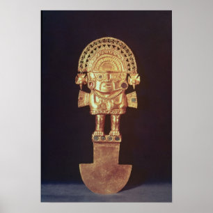 Póster Tumi o cuchillo ceremonial en forma de naylamp