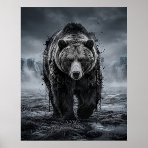 Póster Tundra del Oso Salpicadura