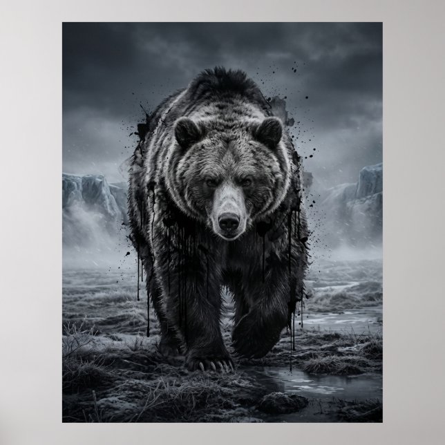 Póster Tundra del Oso Salpicadura (Frente)