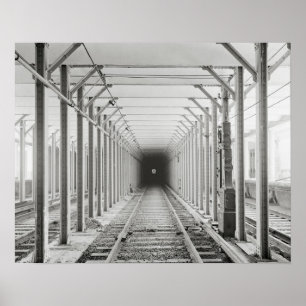 Póster Túnel de Metro, 1904. Foto Antigua