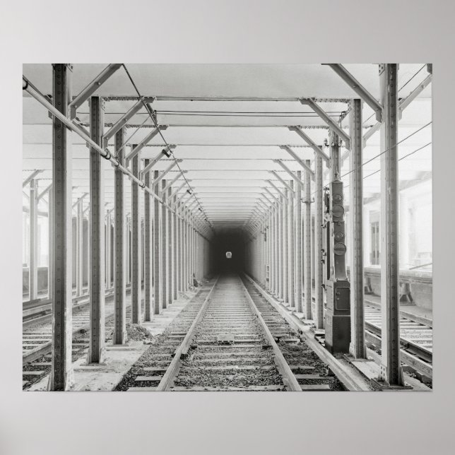 Póster Túnel de Metro, 1904. Foto Antigua (Frente)