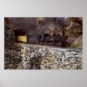 Póster Túnel de montaña