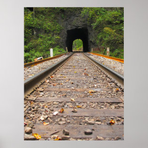 Póster Túnel de tren