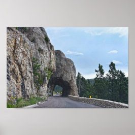Póster Túnel del capó, autopista Needles, Dakota del Sur