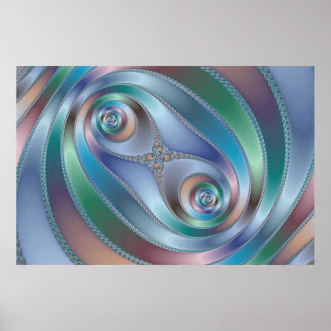 Póster Túnel dividido - Poster fractal (Frente)