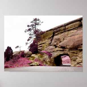 Póster túnel por carretera