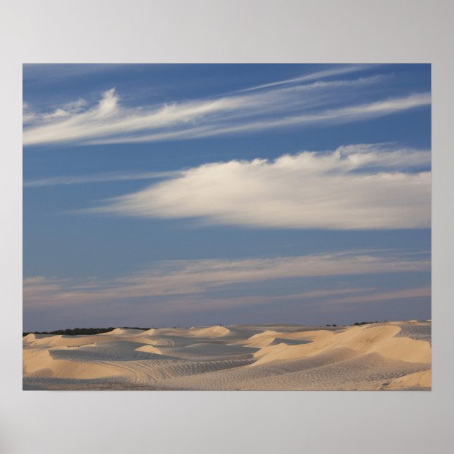 Póster Túnez, desierto del Sahara, Douz, gran duna, ocaso (Frente)
