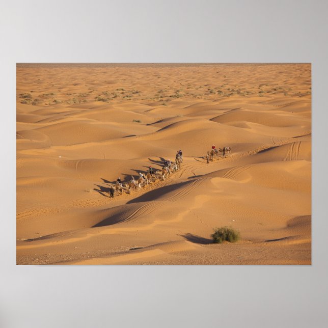 Póster Túnez, zona de Ksour, Ksar Ghilane, Gran Erg 4 (Frente)