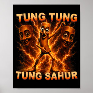 Póster Tung Tung Tung Sahur está llamando meme de baile