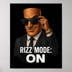 Póster Tung Tung Tung Sahur Rizz Mode En Italiano Brainro