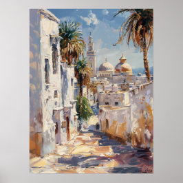 Póster Tunis – Impressionist Travel Poster from Tunis