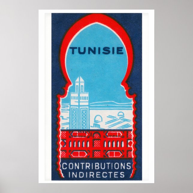 Póster Tunisia - Matchbox Print - Sweden Wall Art (Frente)