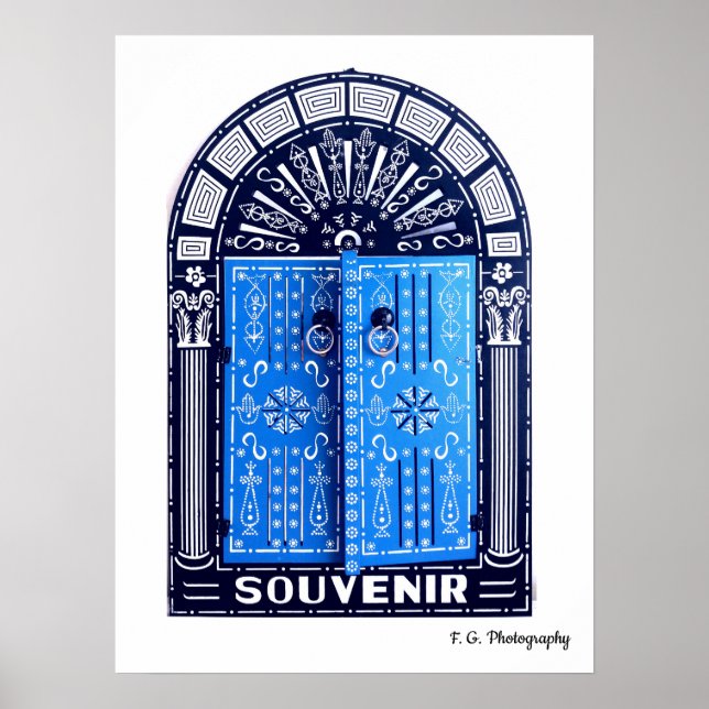 Póster Tunisian Door (Blue) poster wall art (Frente)