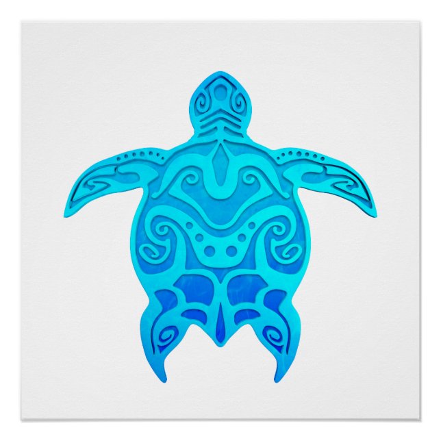 Póster Turba tribal azul (Anverso)