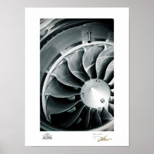 Póster Turbina azul