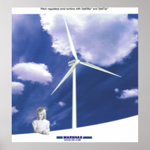 Póster turbina eólica VESTAS V-80