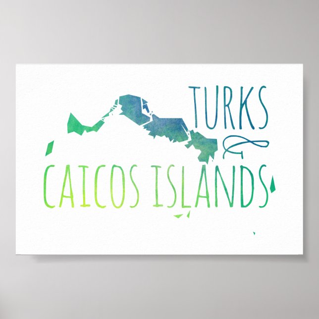 Póster Turcas y Caicos (Frente)