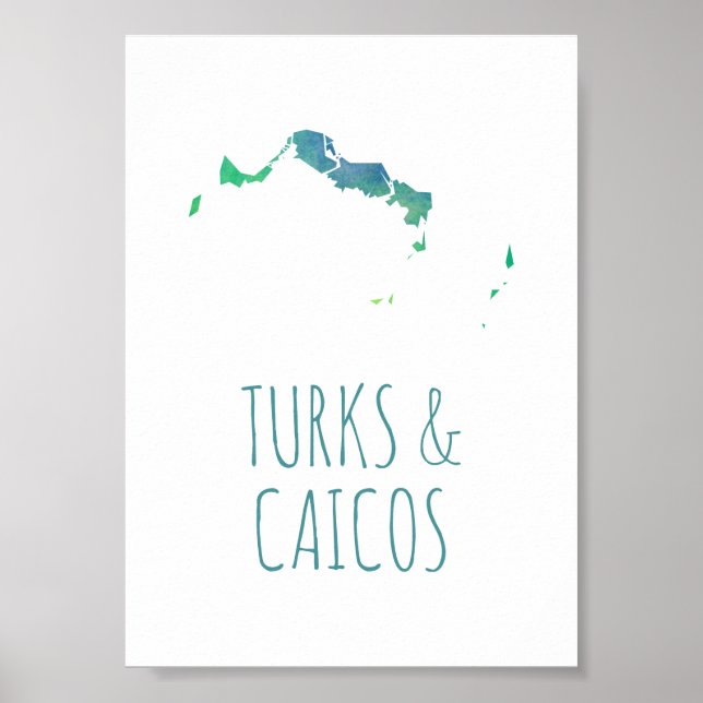 Póster Turcas y Caicos (Frente)