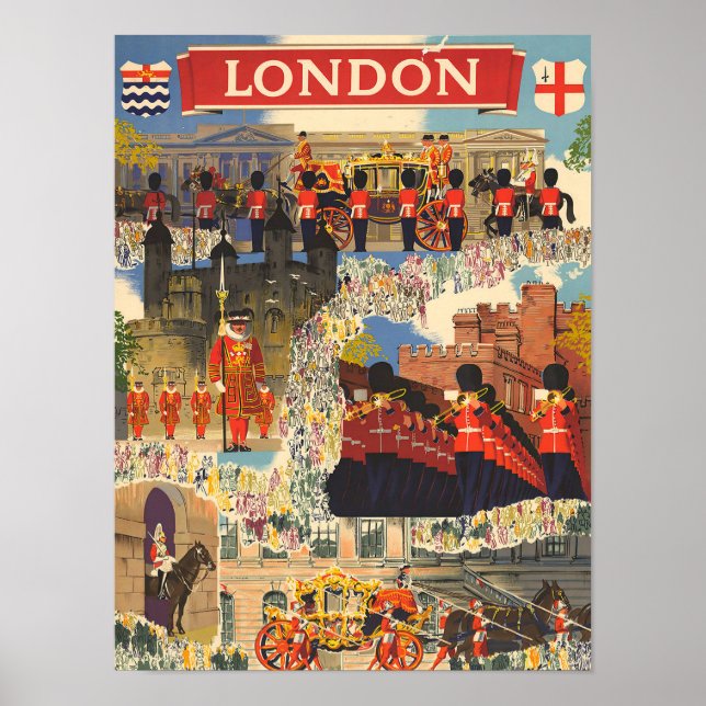 Póster Turismo de Londres - Reino Unido (Frente)
