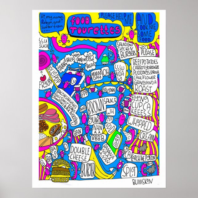 Póster turistas de comida (Frente)