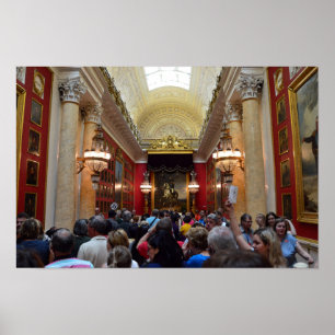Póster Turistas en el Museo del Hermitage, San Petersburg