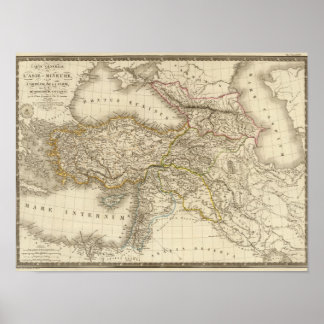 Póster Turkey Syria map