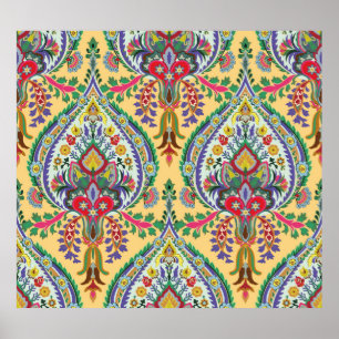 Póster Turkish decorative seamless pattern. Vintage Islam