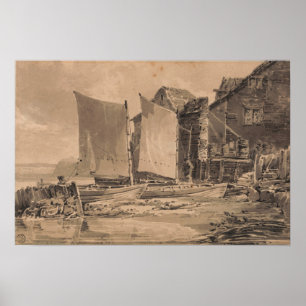 Póster Turner - Cabaña de pescador Dover