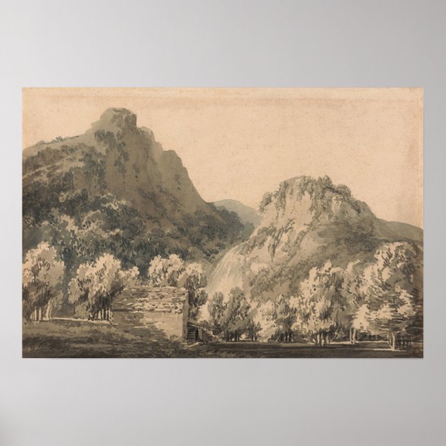 Póster Turner - Cascada De Lodore Cumberland (Frente)