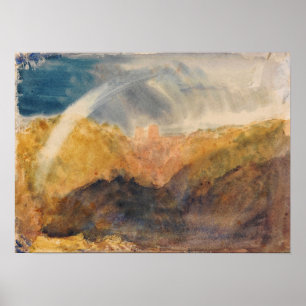 Póster Turner - Castillo de Crichton, Montañoso con arcoi