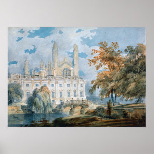 Póster Turner - Clare Hall y la capilla del King College