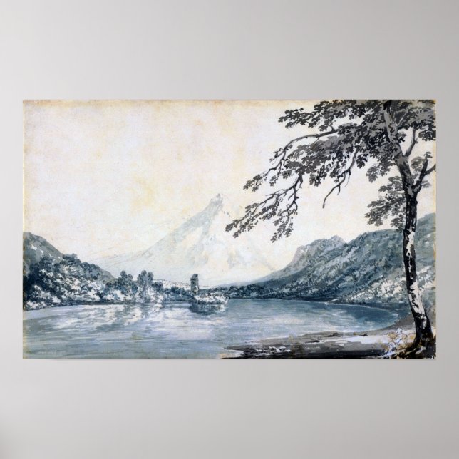 Póster Turner - En la distancia entre el lago Unterseen y (Frente)