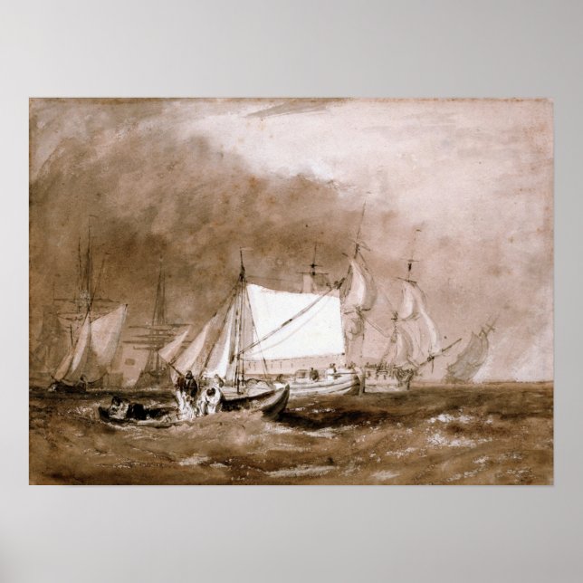 Póster Turner - Escena De Envío Con Pescadores (Frente)
