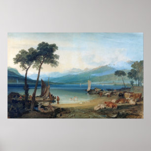 Póster Turner - Lago Ginebra y Mont Blanc