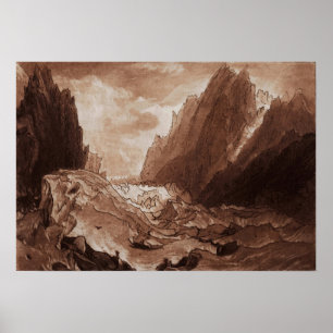 Póster Turner - Mer De Glace Valley De Chamonix Savoy