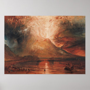Póster Turner - Vesubio En Erupción