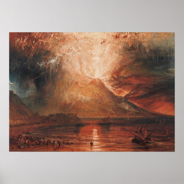 Póster Turner - Vesubio En Erupción (Frente)