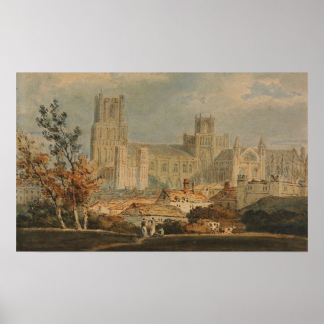 Póster Turner - Vista De La Catedral De Ely (Frente)