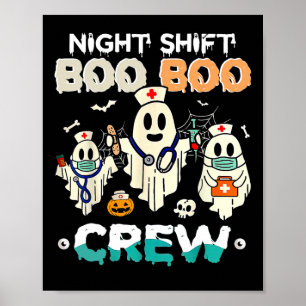 Póster Turno de noche Boo Boo Crew Enfermera Fantasma Hal