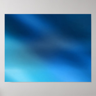 Póster Turquesa azul cobalto y gris abstracto brillante m