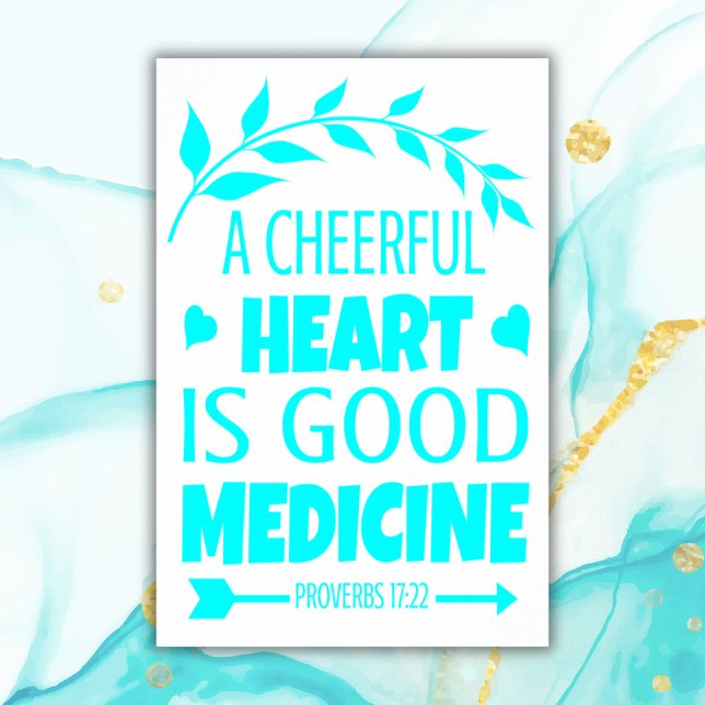 Póster Turquesa de verso bíblico | Papel pesado de archiv (Subido por el creador)