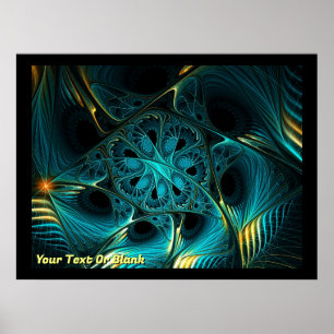 Póster Turquesa Eléctrico