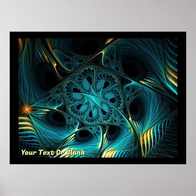Póster Turquesa Eléctrico (Frente)
