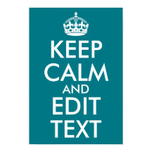 Turquesa oscuro mantener la calma y editar texto