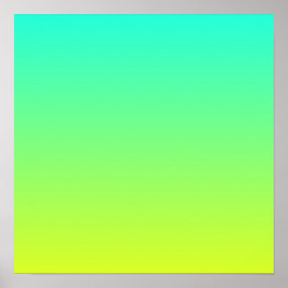 Póster turquesa verde limón amarillo limón oscuro moderno