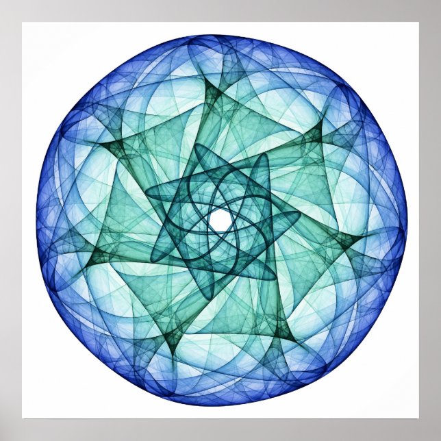 Póster Turquesa y zafiro (Frente)