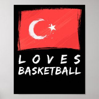 Póster Turquía ama el baloncesto 