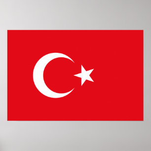 Póster Turquía - Bandera turca